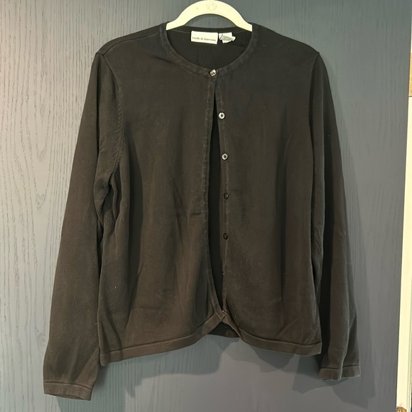 Croft & Barrow black button down cardigan - Picture 1 of 4